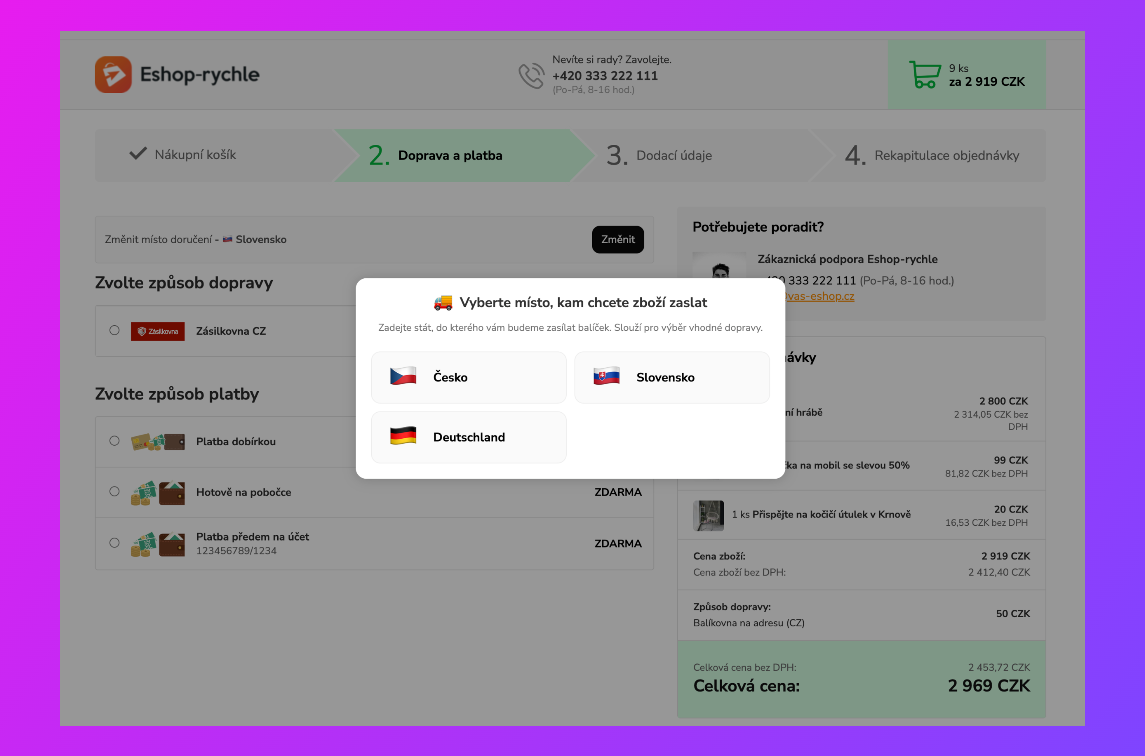 Doprava podle regionu